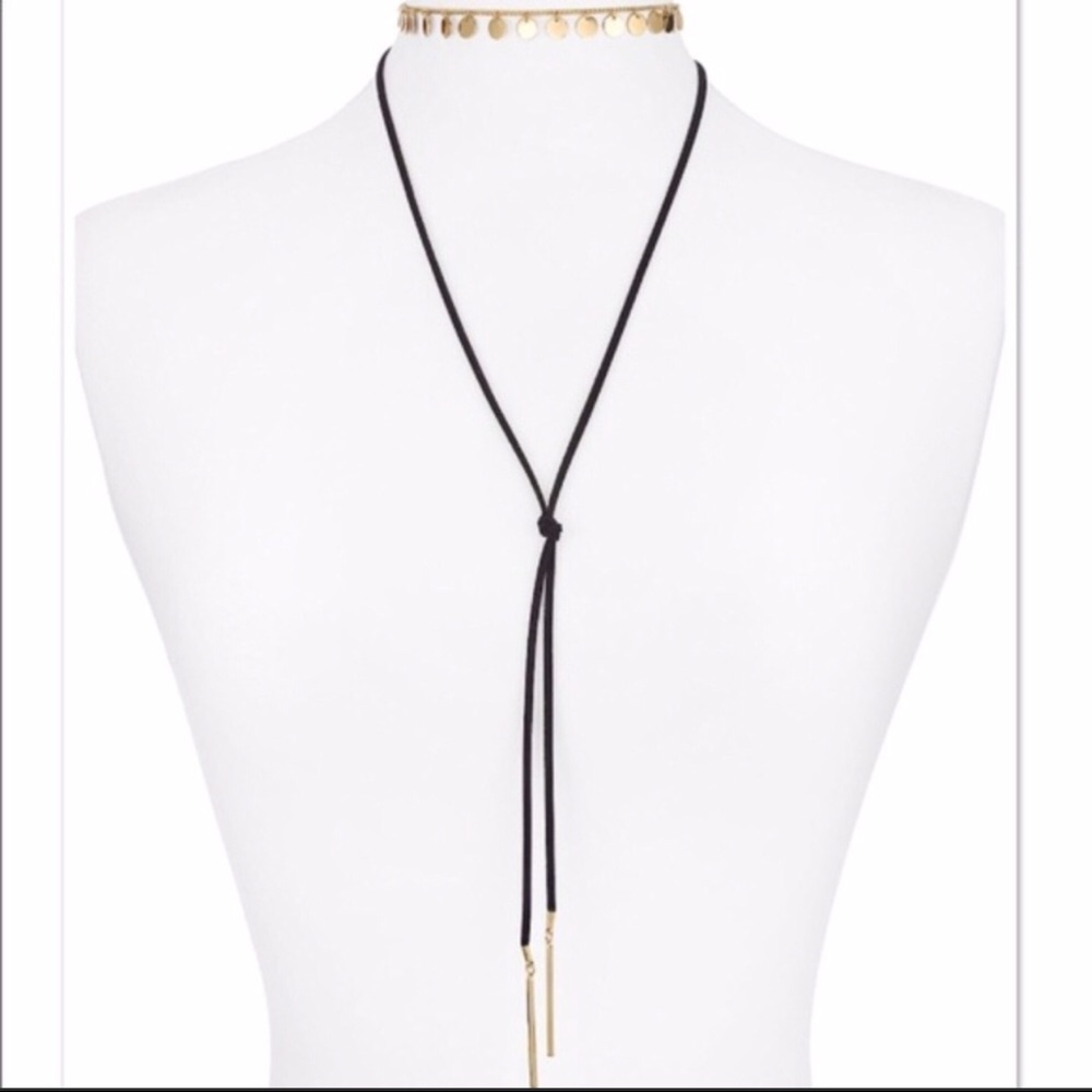 NWT: AQUA: Macie Layered Disc Choker Necklace